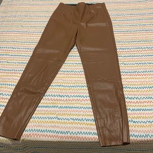 Zara brown leather pants - never worn accepting offers!